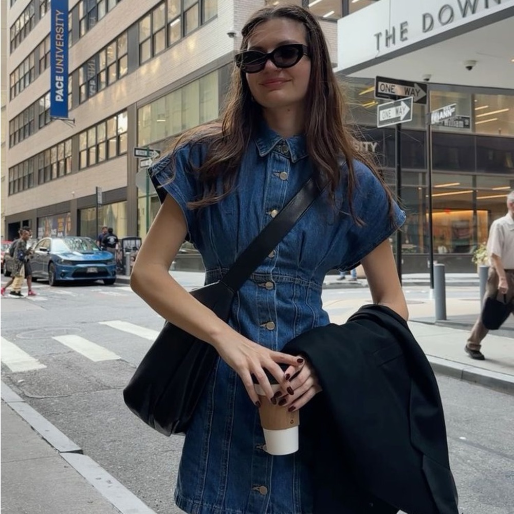Zara Blue Denim Mini Dress